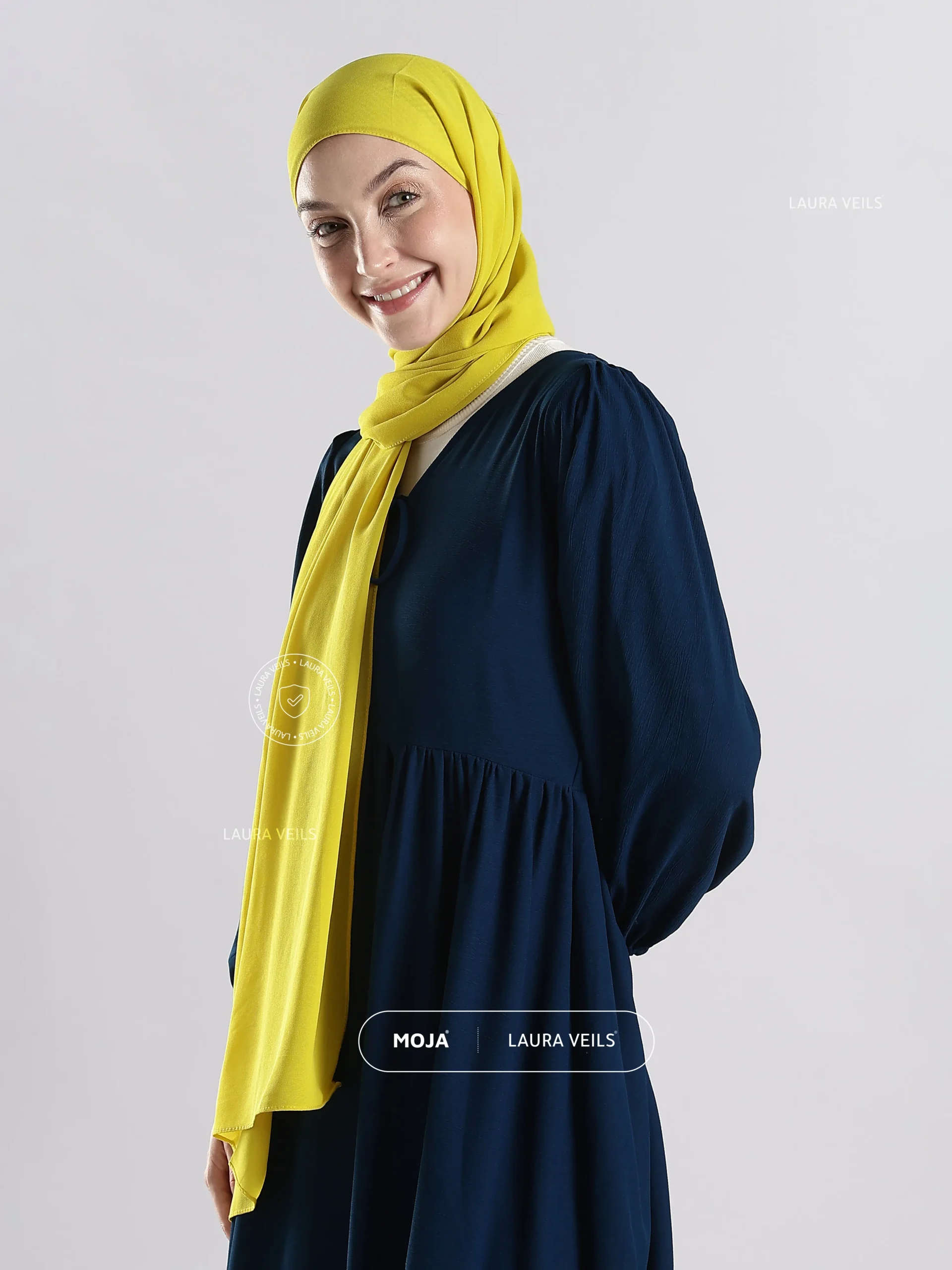 Lemon Yellow Moja Georgette Hijab