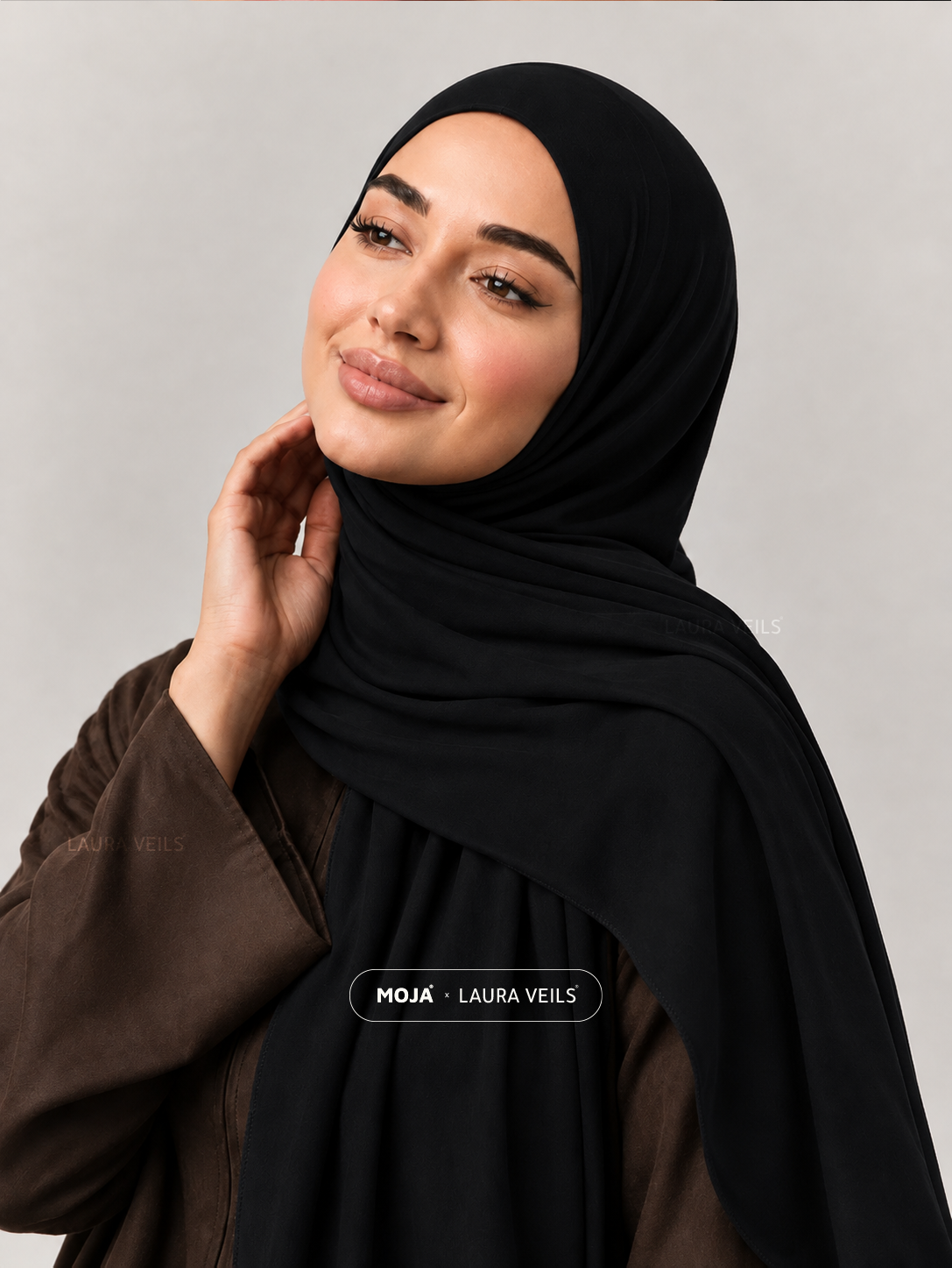 Black Moja Modal Cotton Hijab