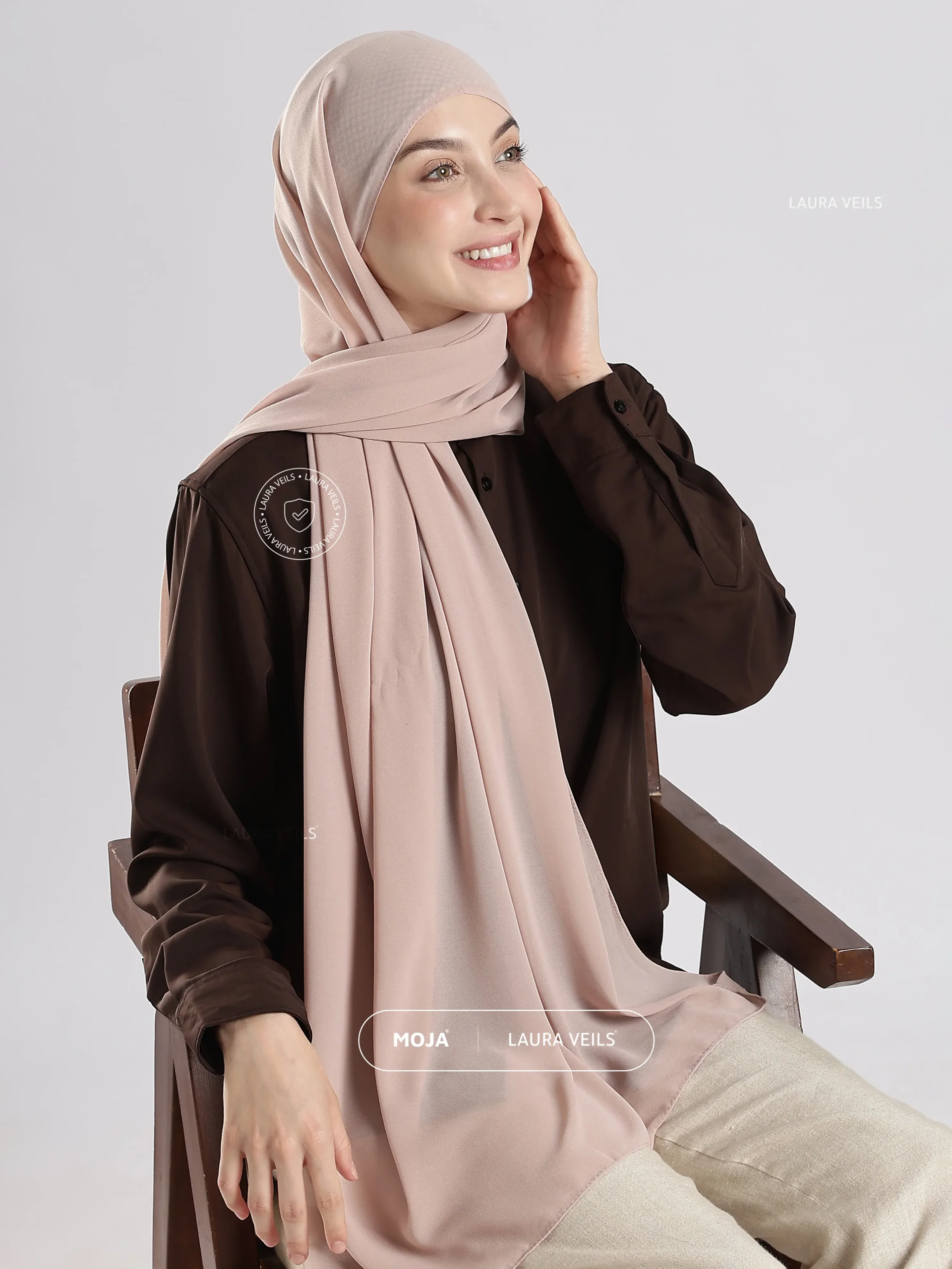 Rose Beige Moja Georgette Hijab