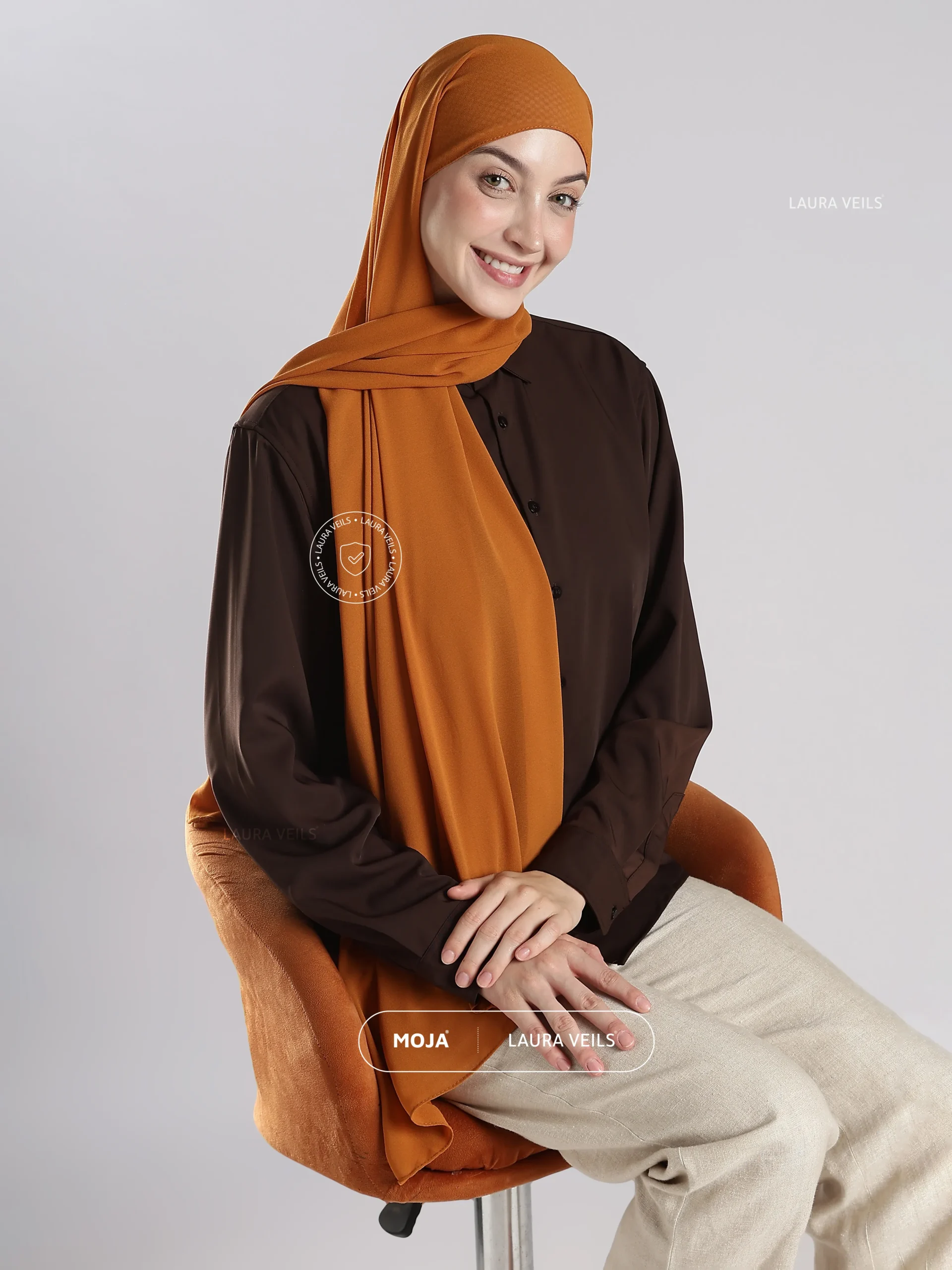 Dark Mustard Moja Georgette Hijab