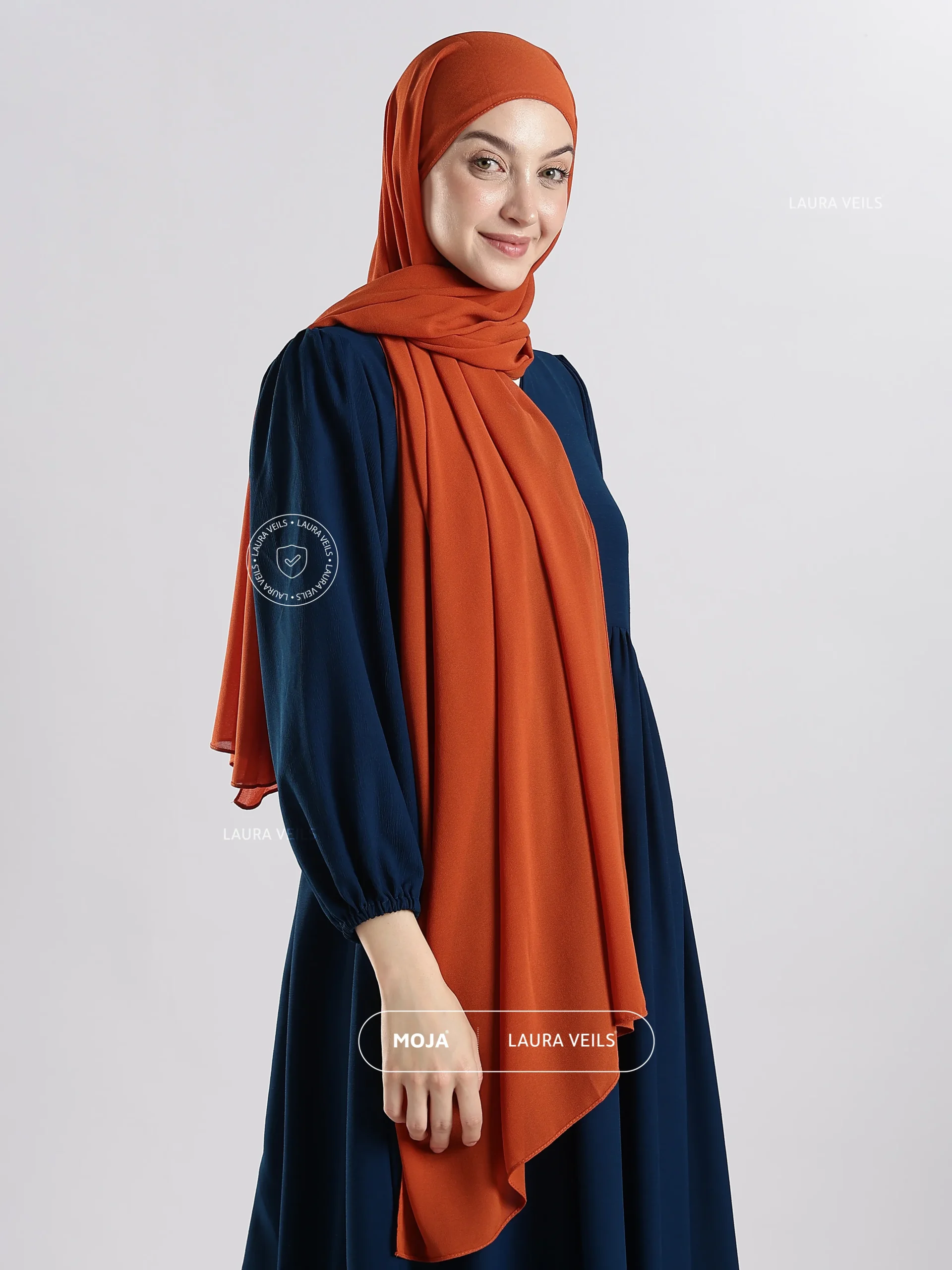 Orange Moja Georgette Hijab