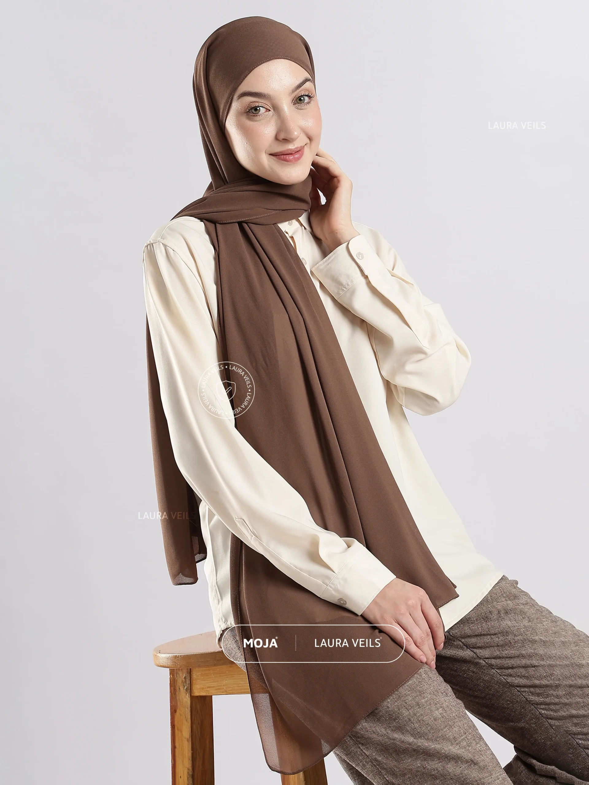 Wood Moja Georgette Hijab