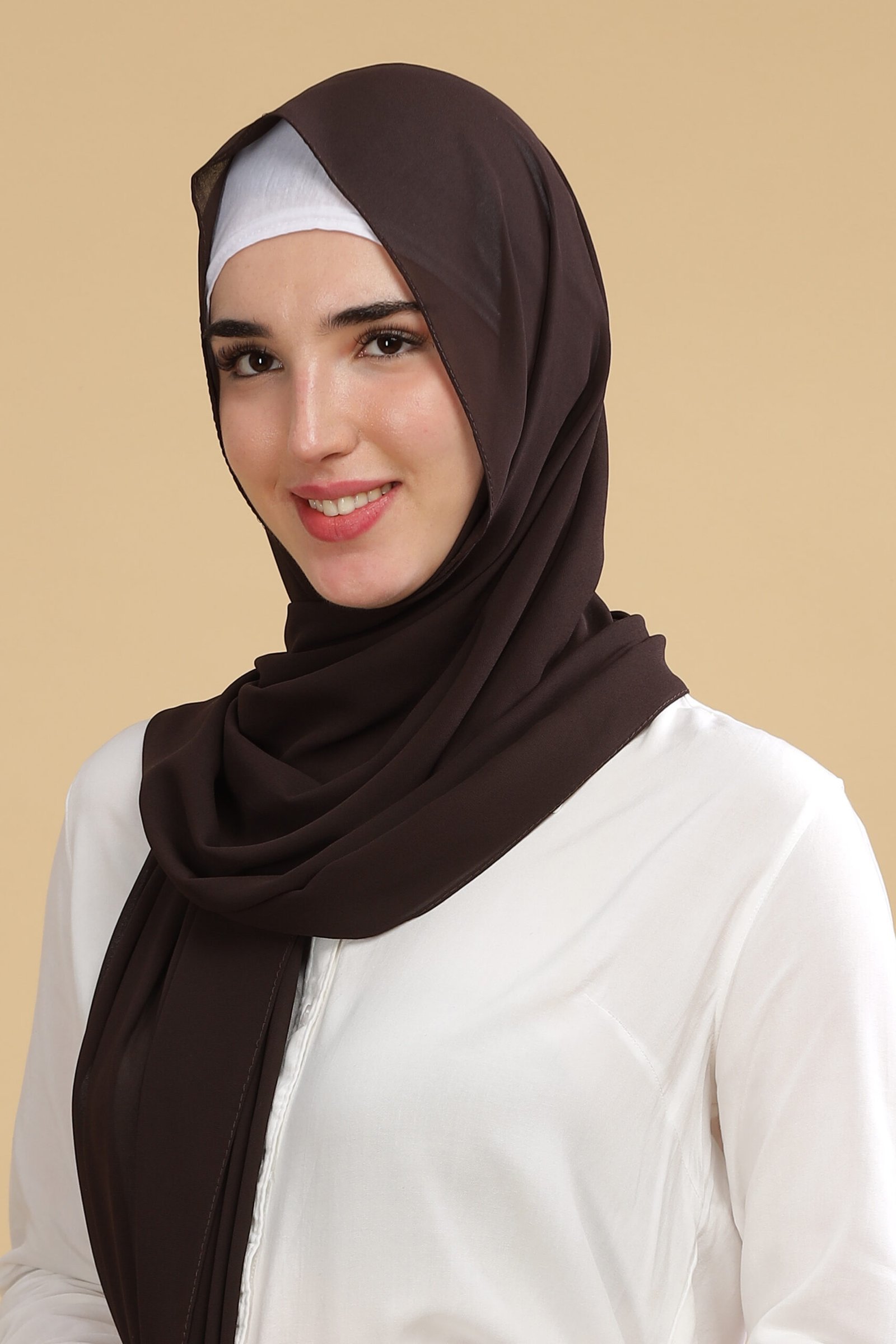 Brown – Moja Georgette Hijab
