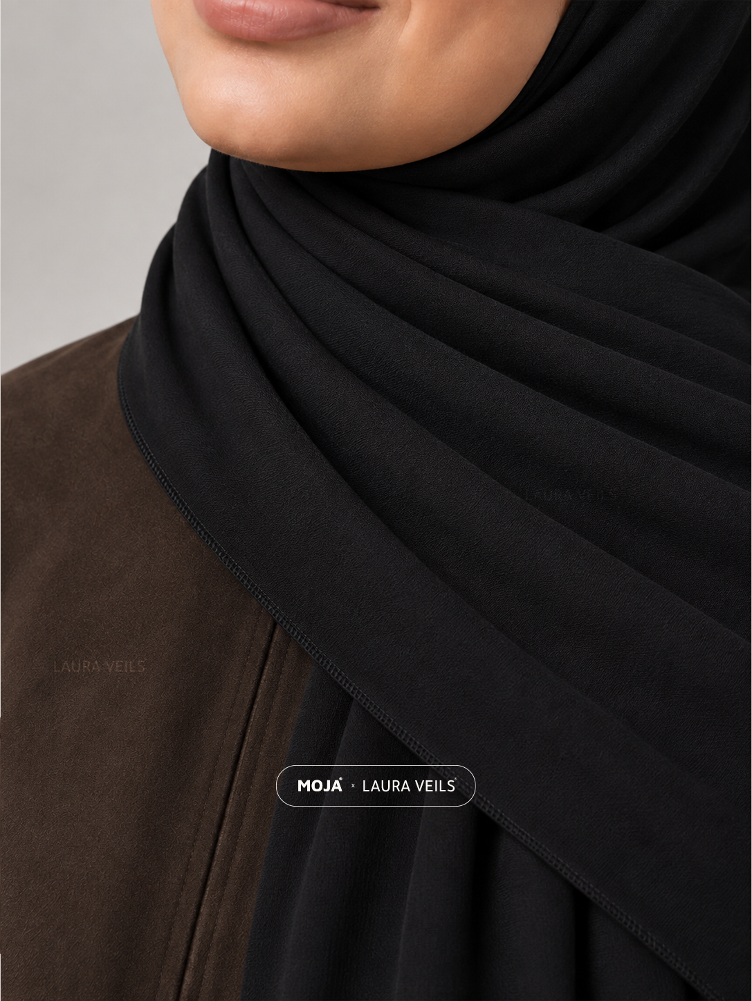 Black Moja Modal Cotton Hijab