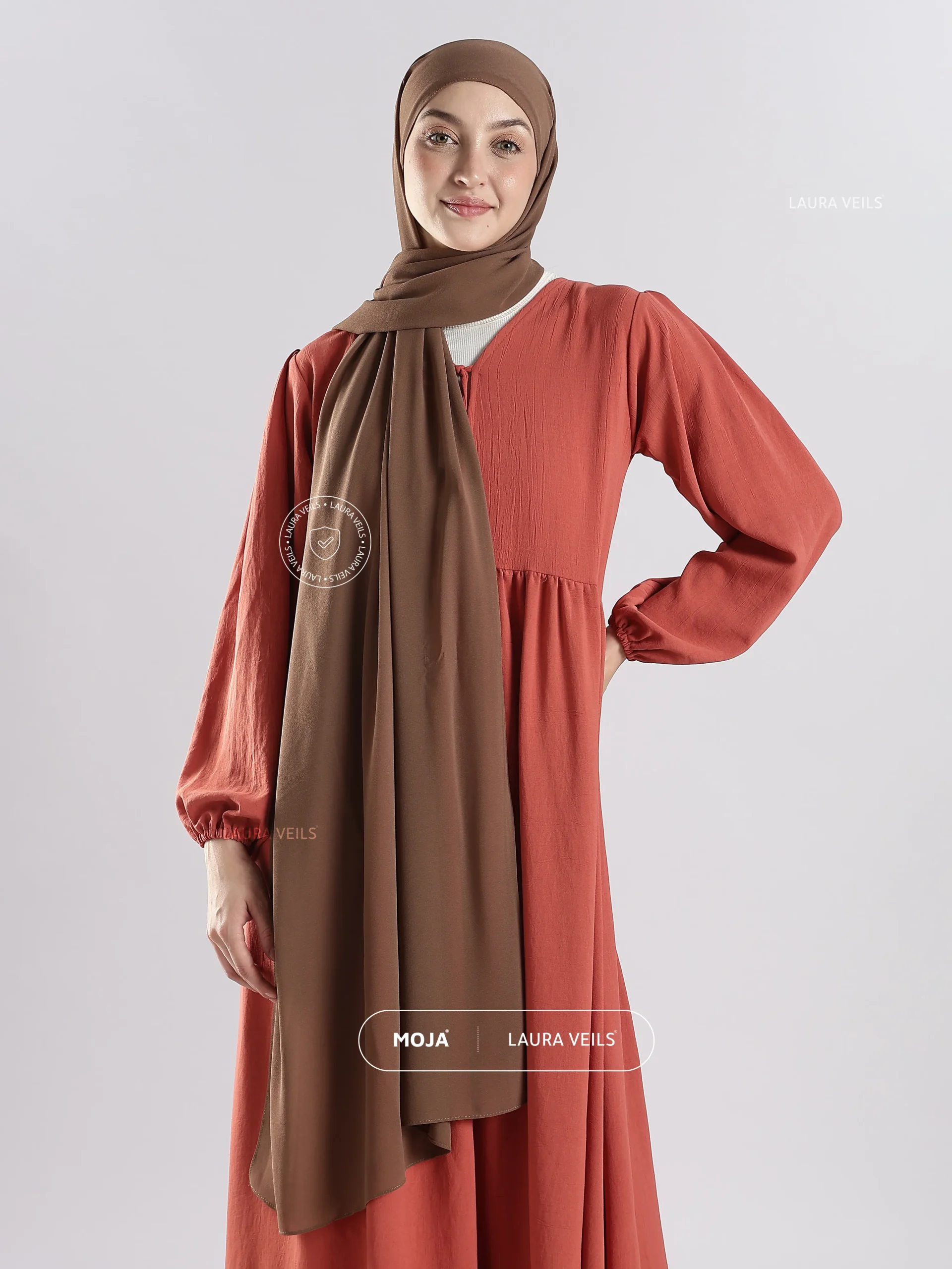 Dusty Wood Moja Georgette Hijab