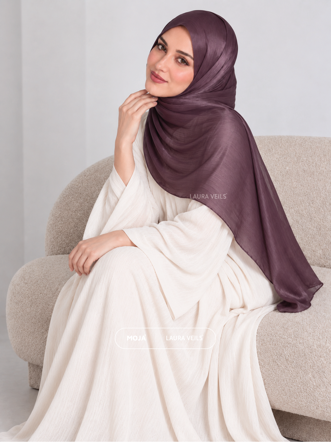 Lavender Moja Organza Shimmer Hijab – 2m Length