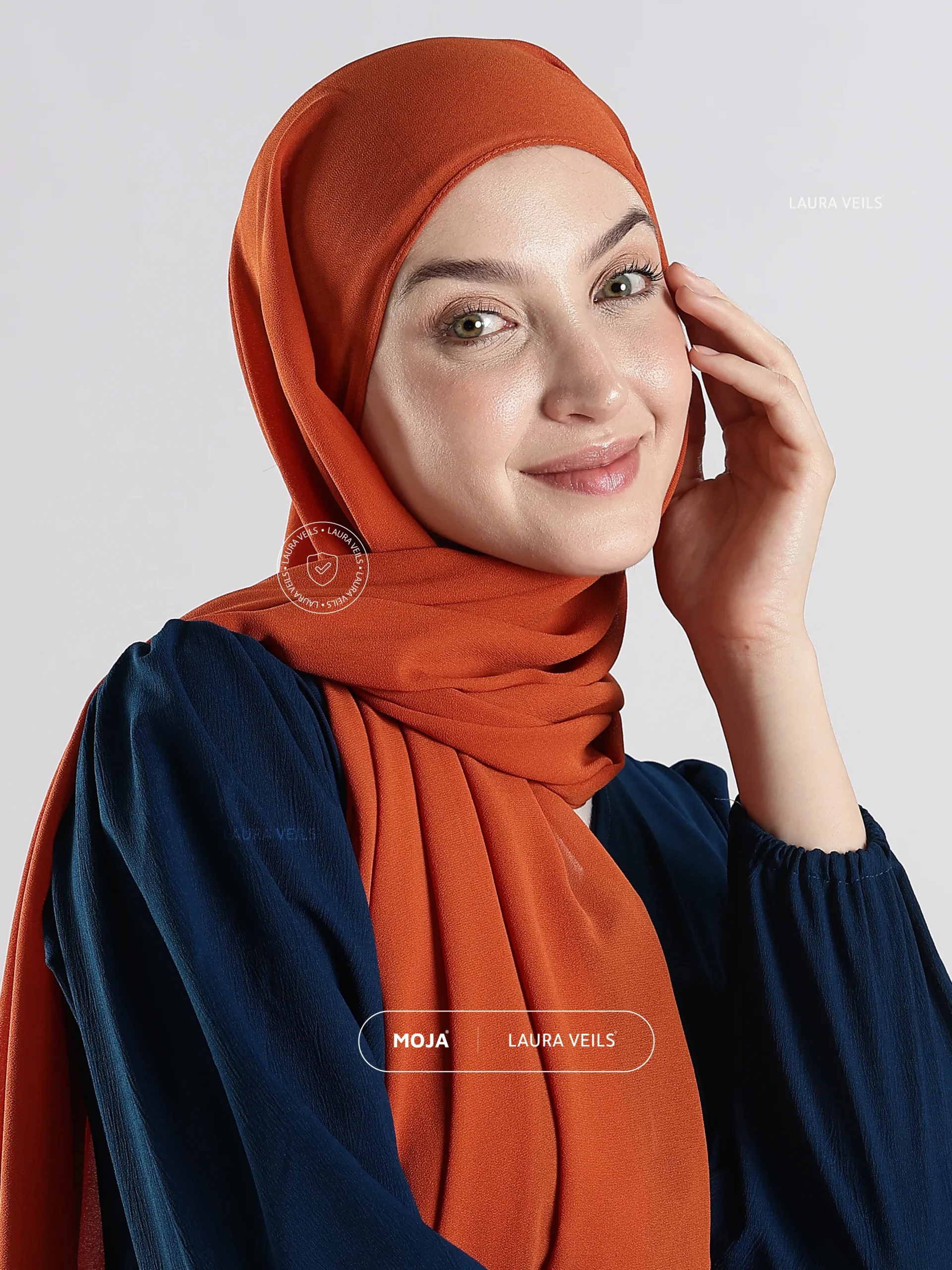 Orange Moja Georgette Hijab