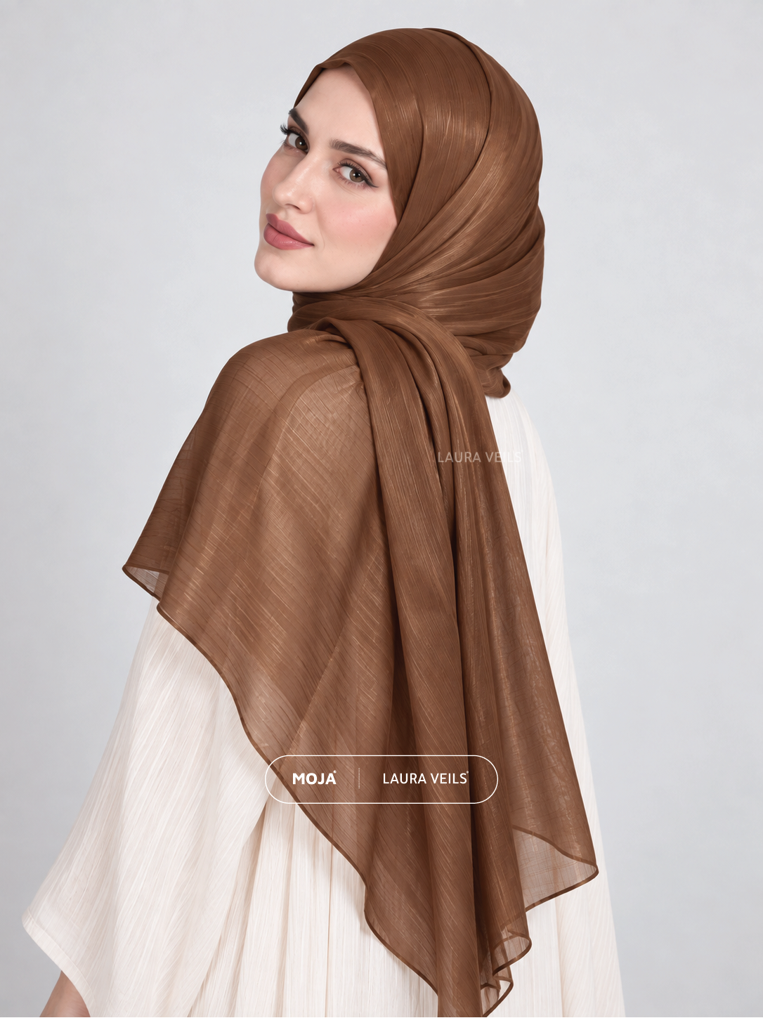 Copper Moja Organza Shimmer Hijab – 2m Length