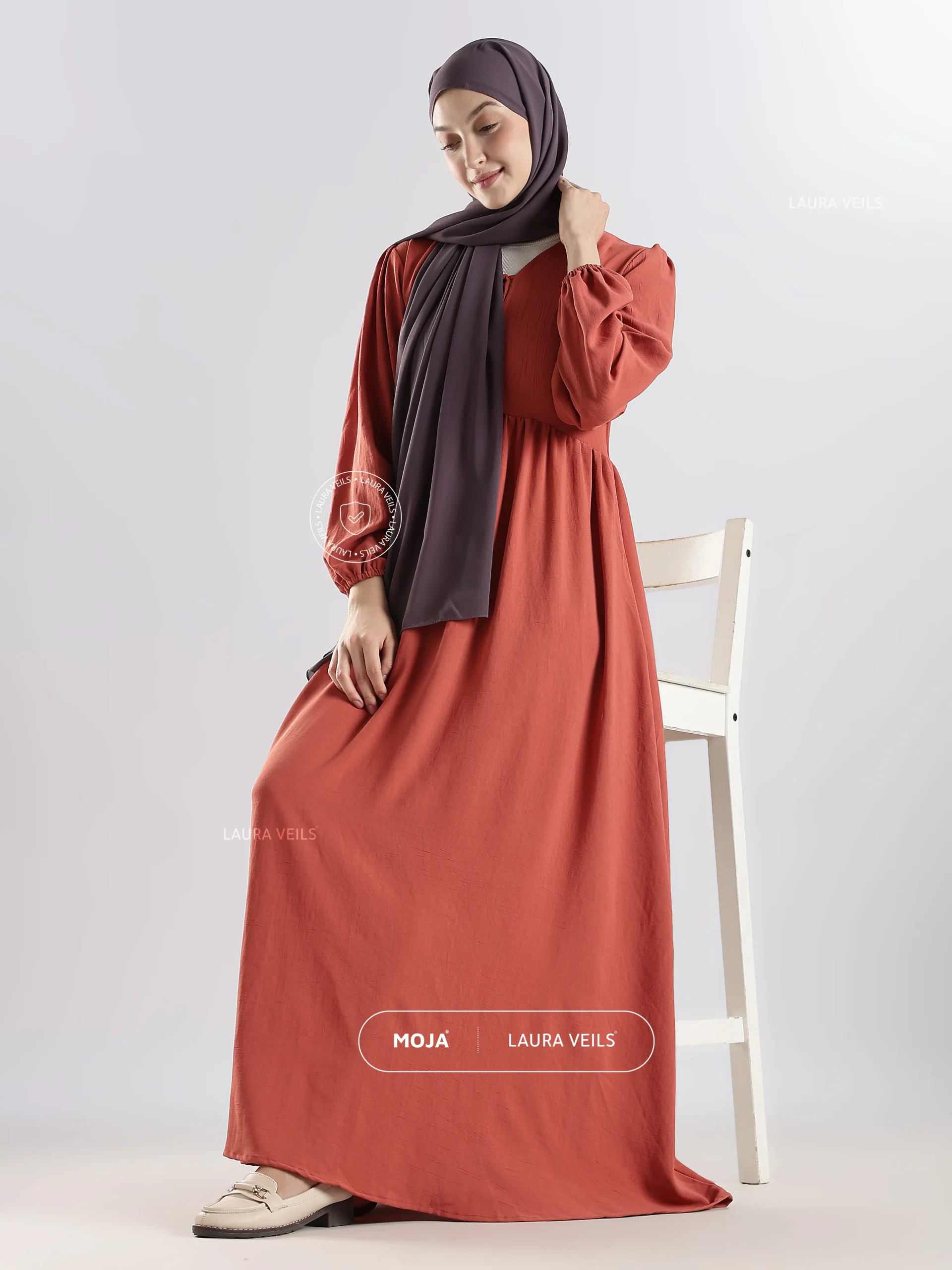 Dusty mauve Moja Georgette Hijab