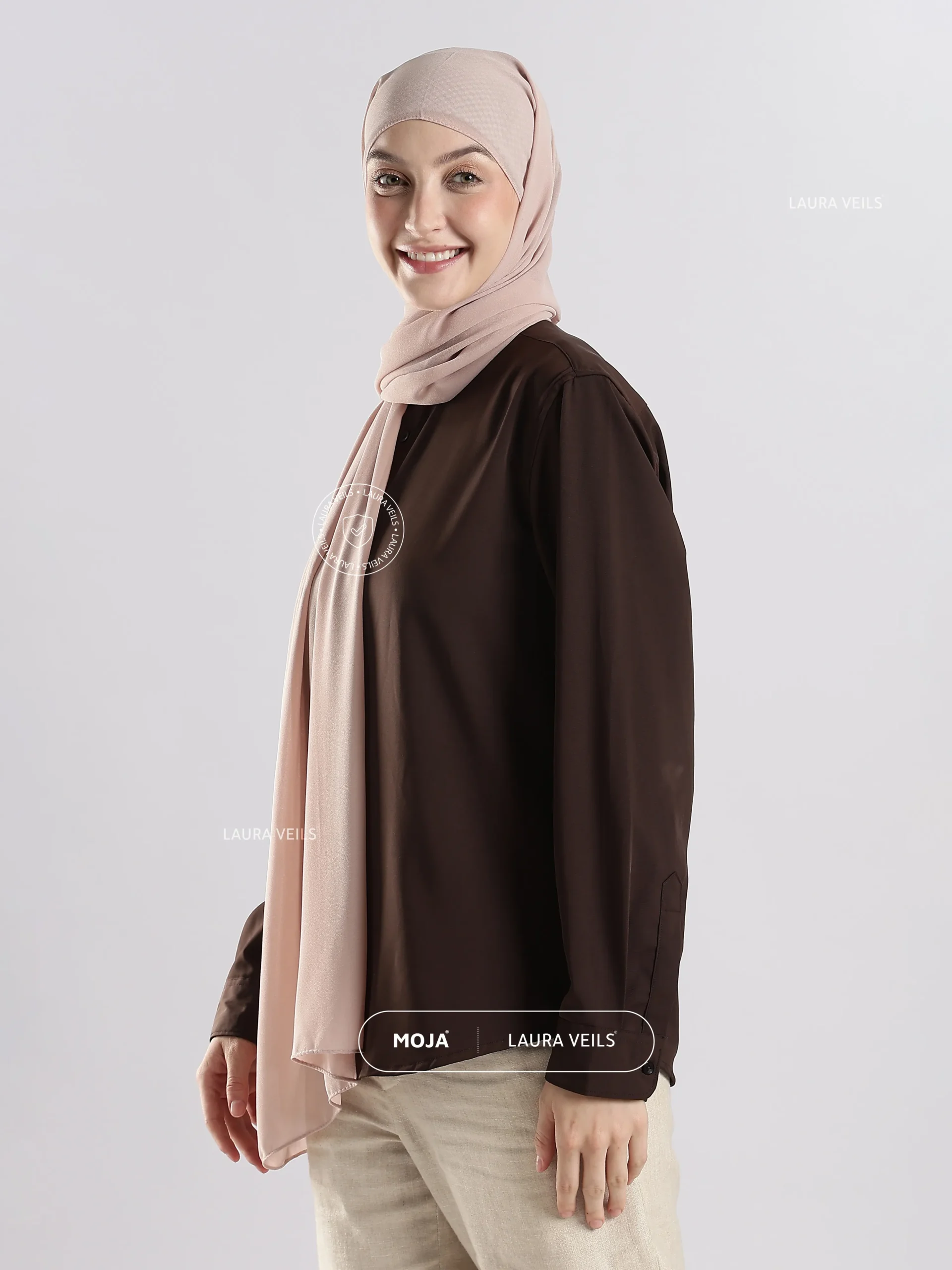 Rose Beige Moja Georgette Hijab