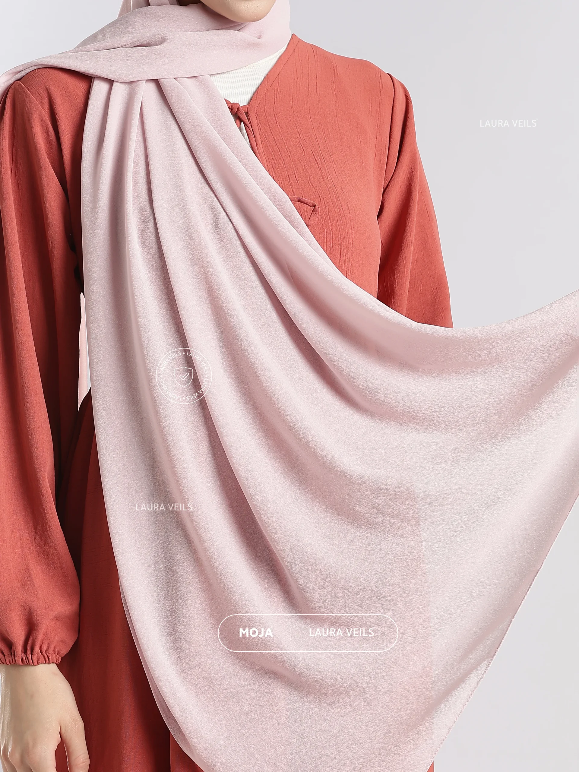 Crape Pink Moja Georgette Hijab