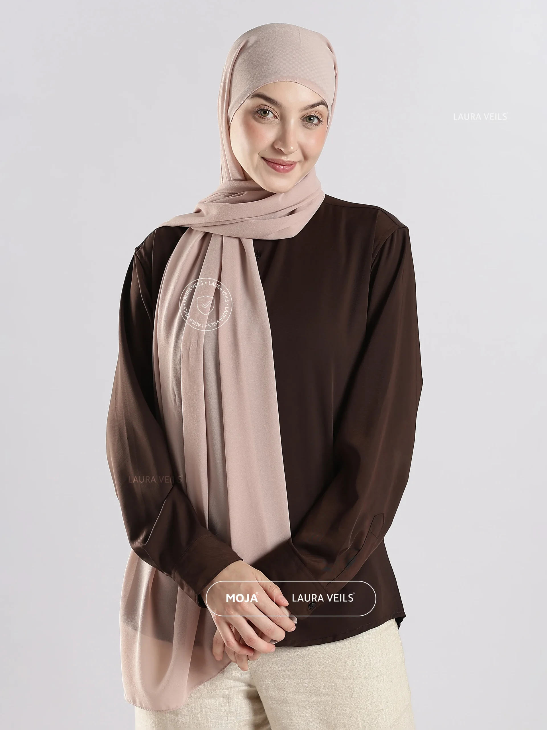 Rose Beige Moja Georgette Hijab