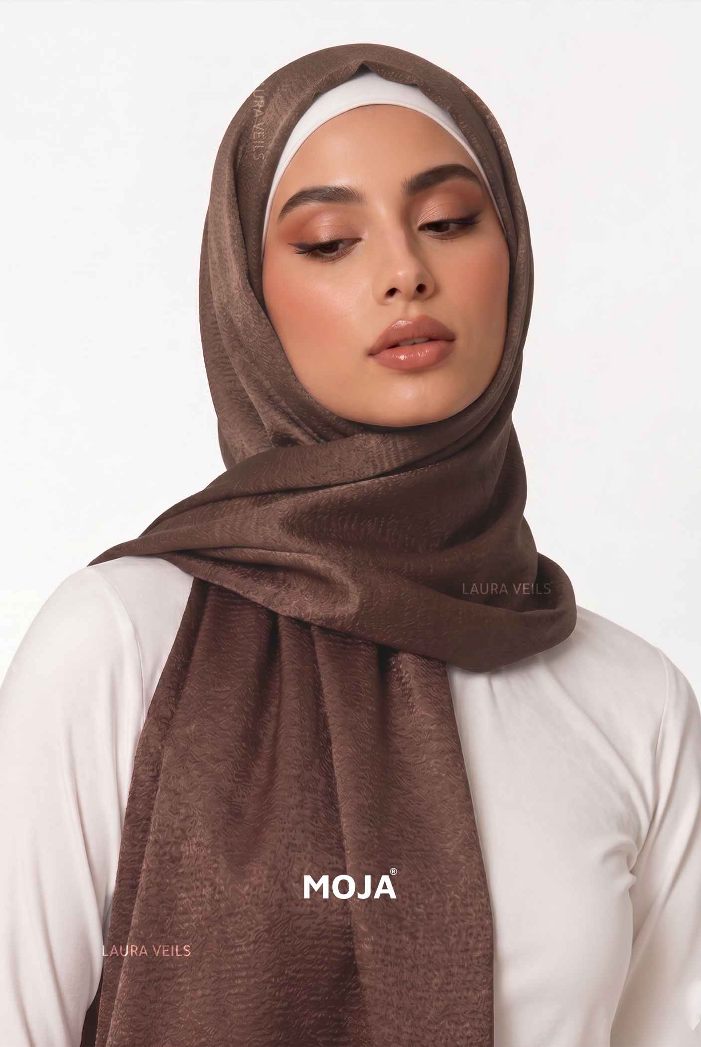 Antique – Moja Bubble Satin Hijab – Soft Glossy Party Wear Hijab – 2 Meter Length