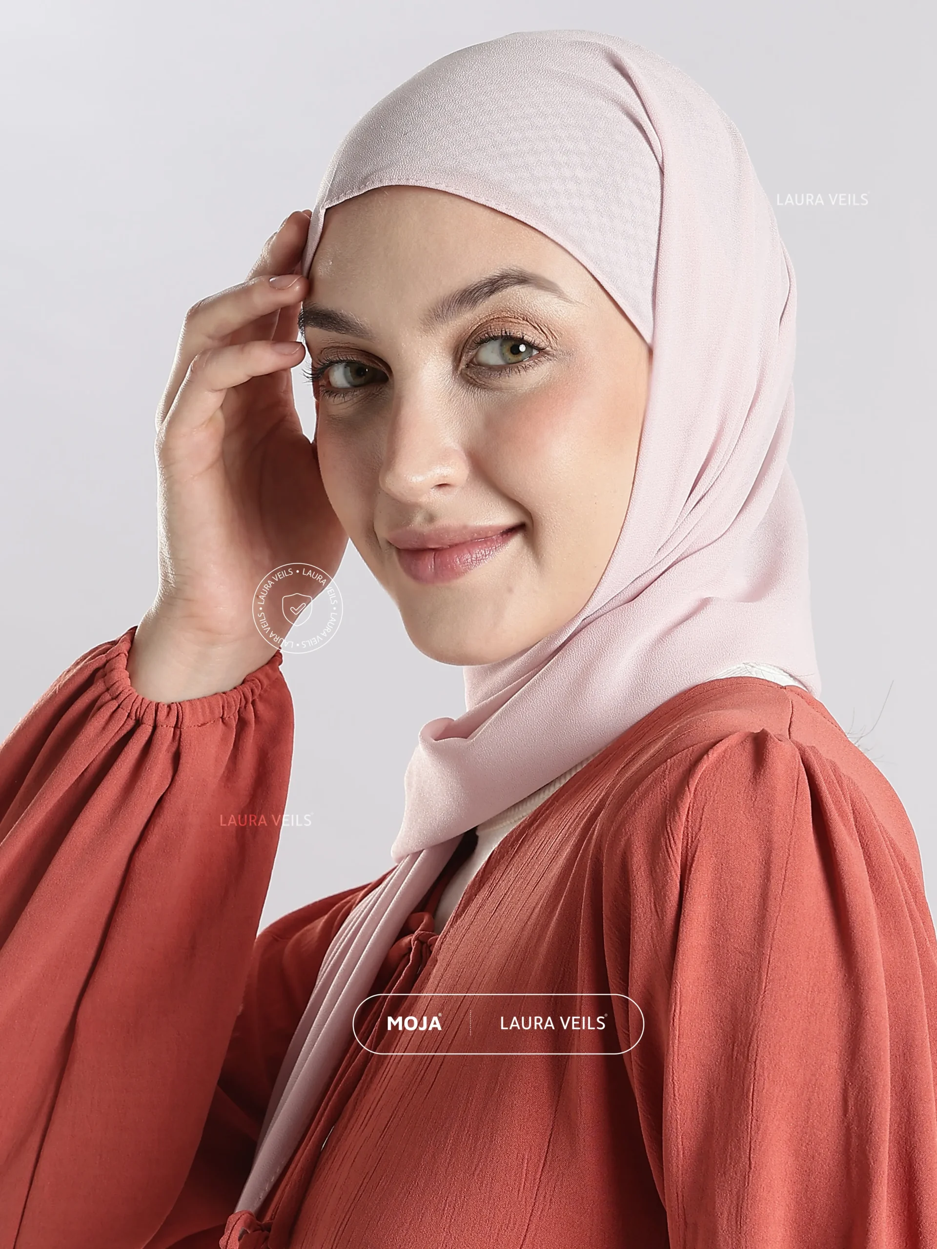 Crape Pink Moja Georgette Hijab