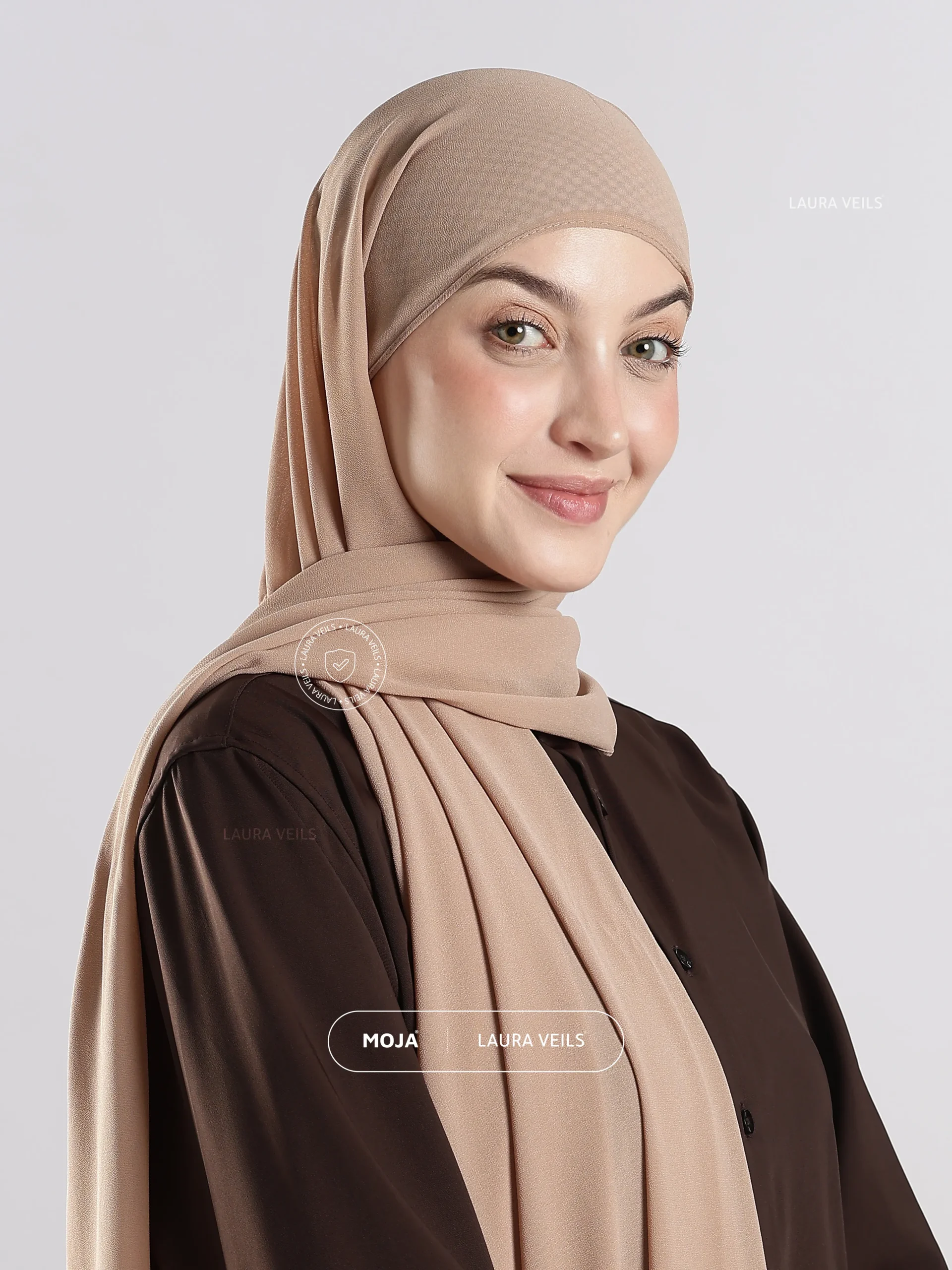 Beige Cream Moja Georgette Hijab