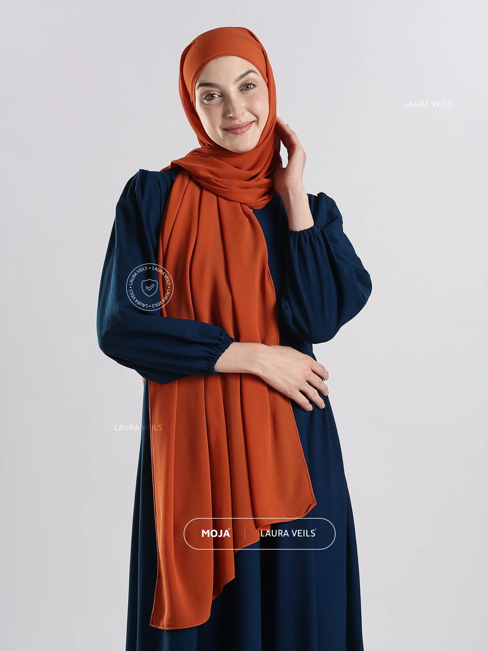 Orange Moja Georgette Hijab
