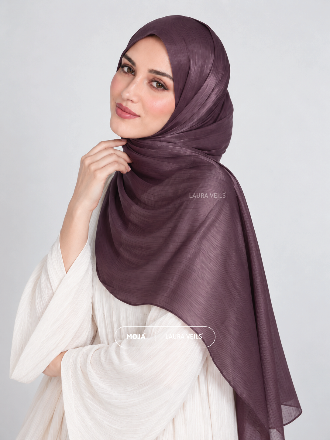 Lavender Moja Organza Shimmer Hijab – 2m Length