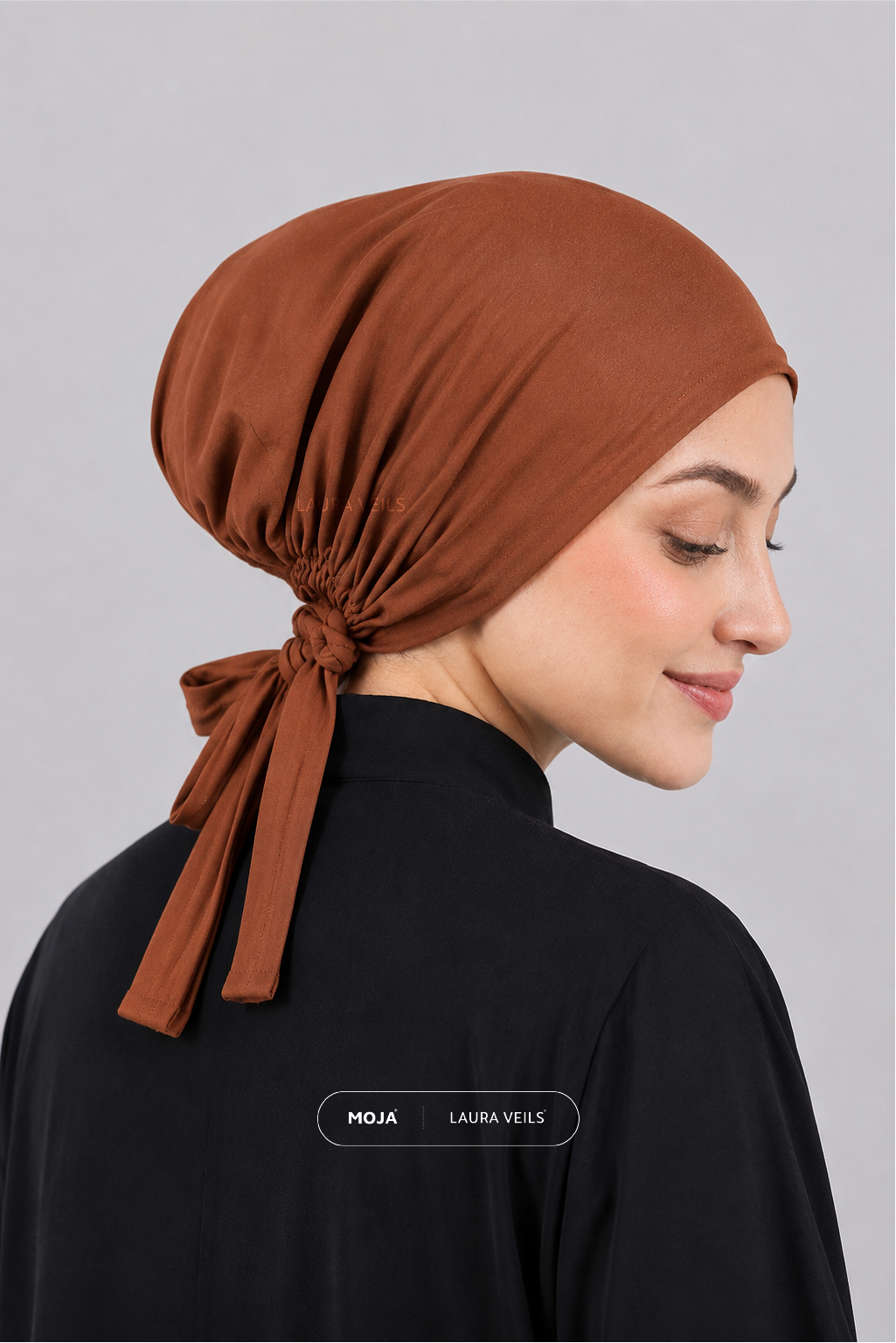 Rusty Orange – Moja Tie Cap – Breathable Thin Jersey Underscarf