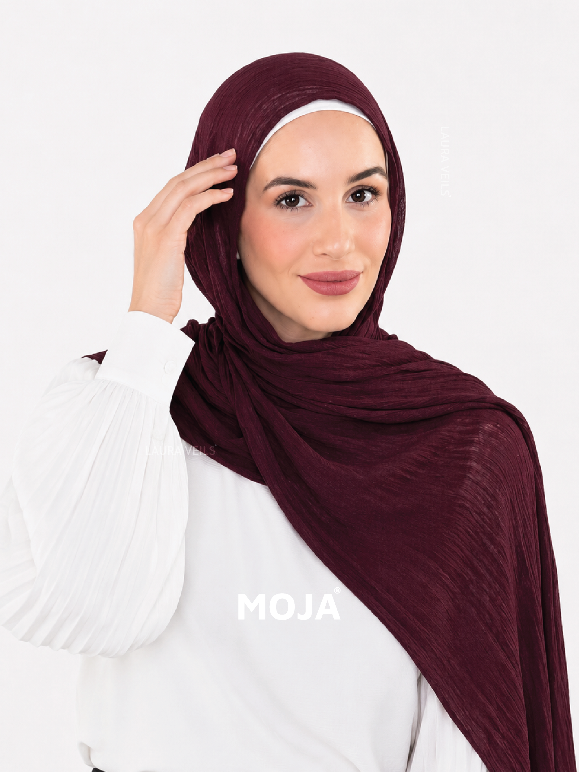 Maroon Modal Cotton Crinkle Hijab
