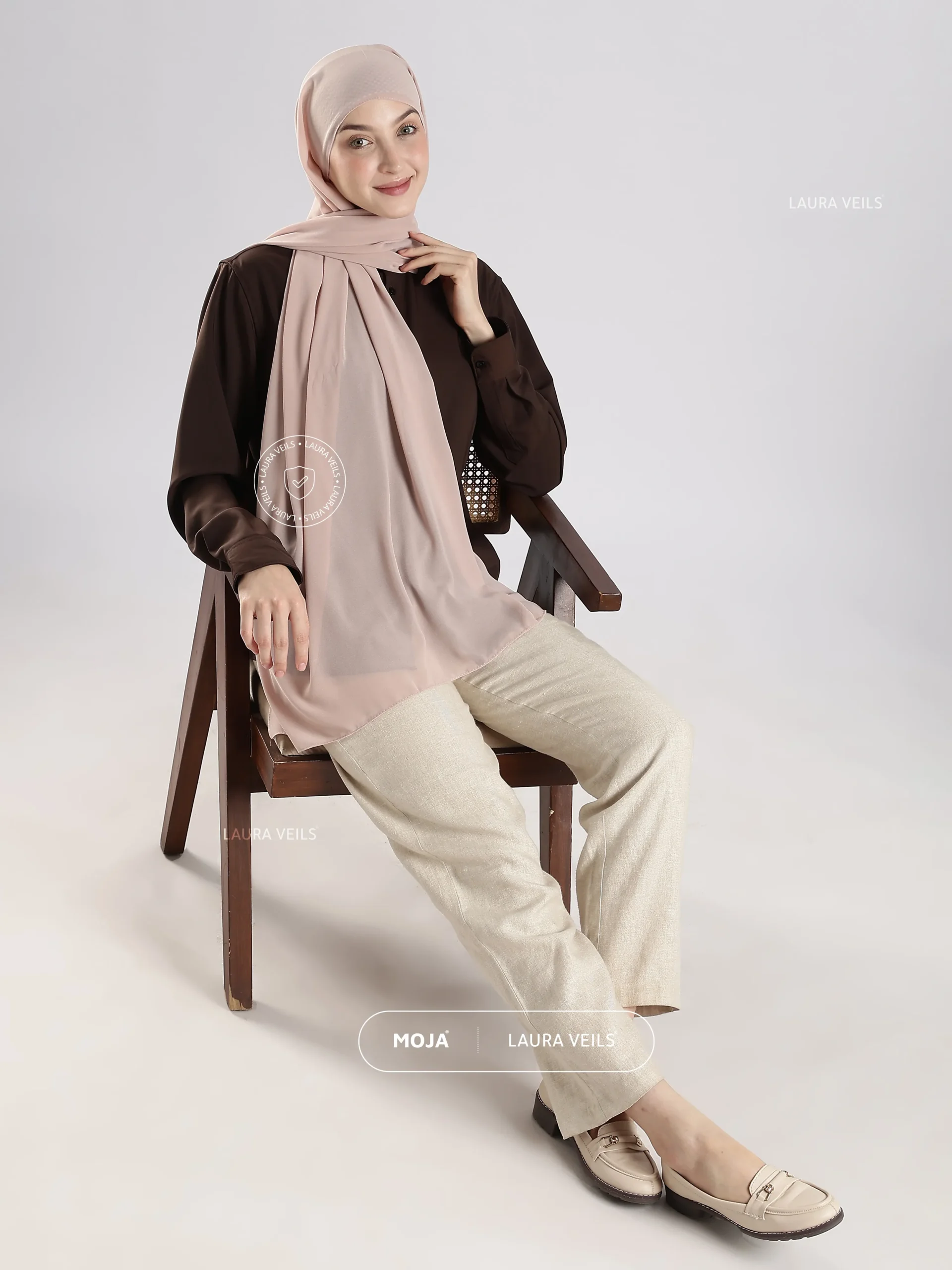 Rose Beige Moja Georgette Hijab