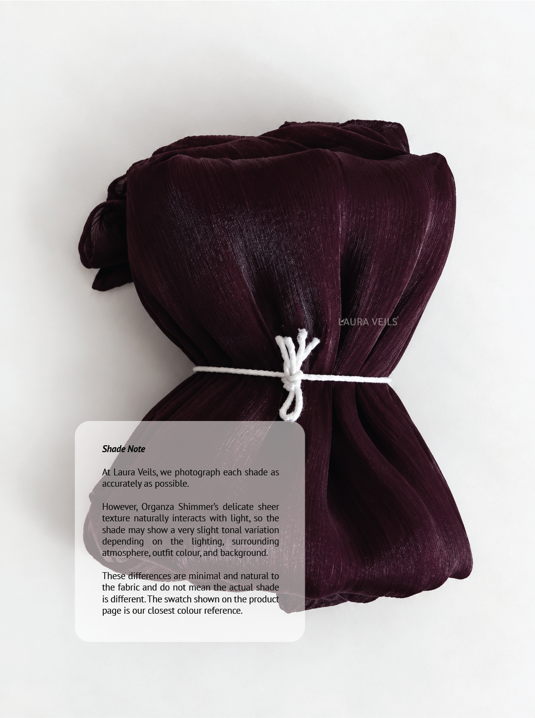 Ultra Wine Moja Organza Shimmer Hijab – 2m Length