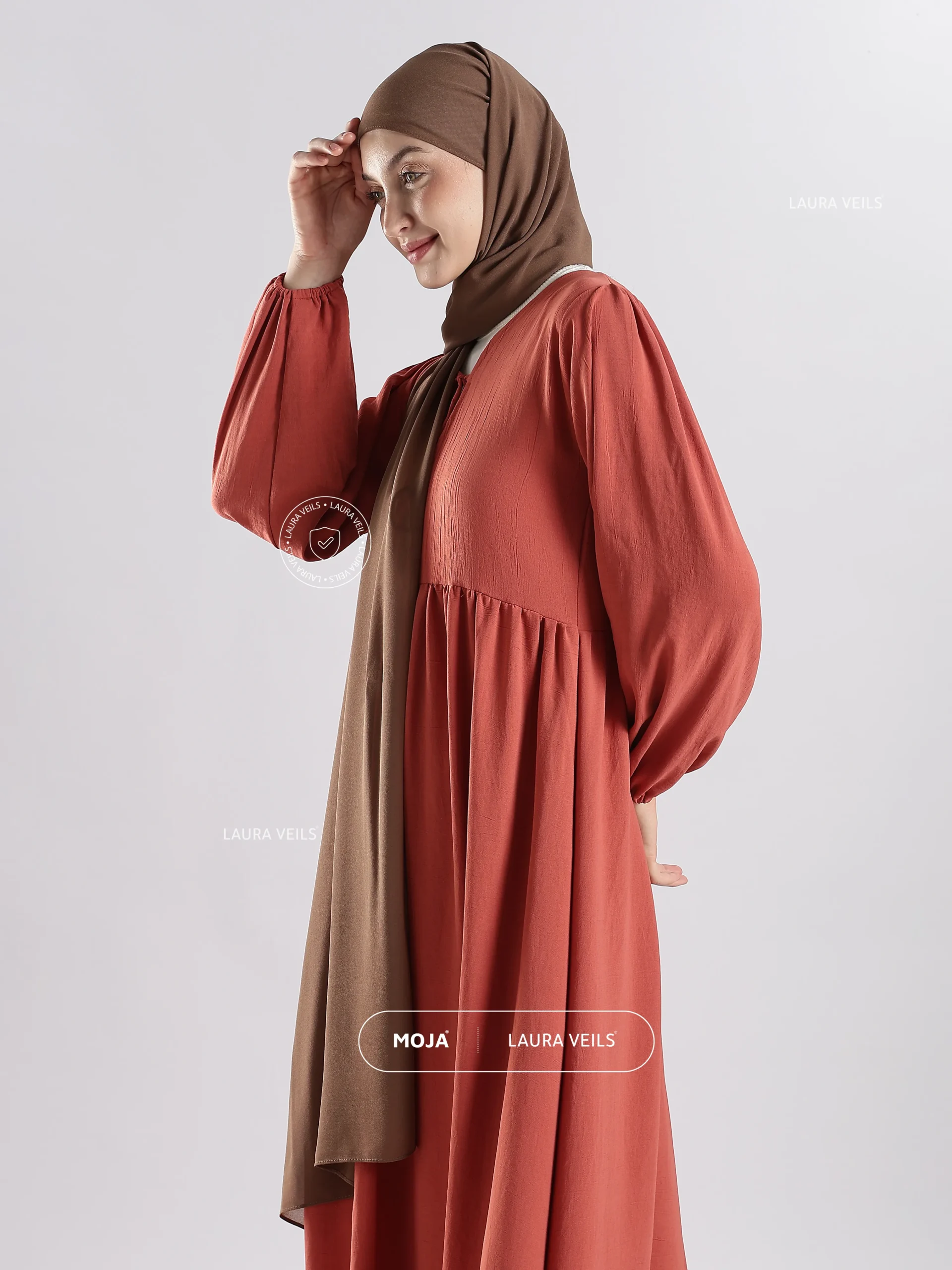 Dusty Wood Moja Georgette Hijab