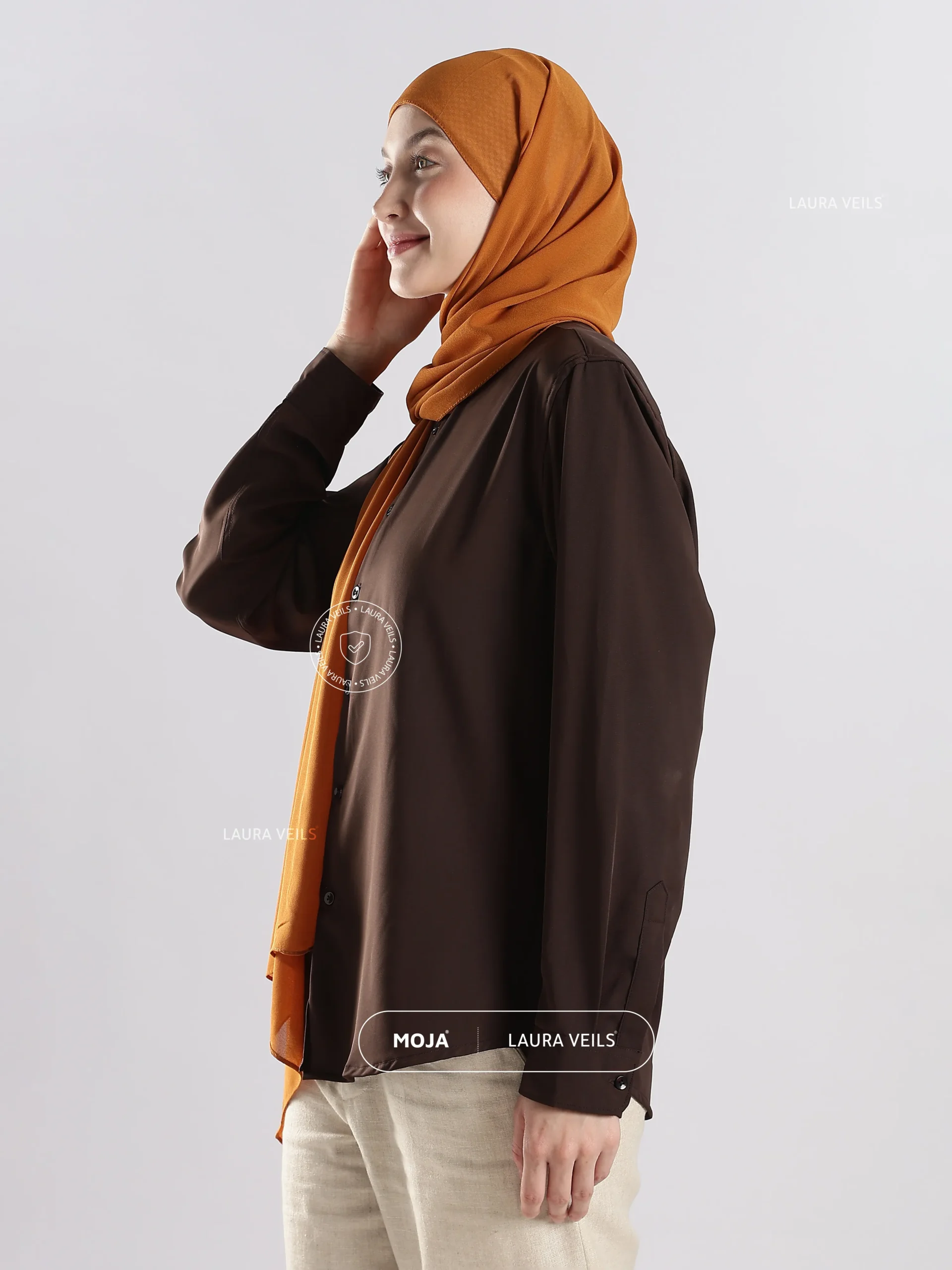 Dark Mustard Moja Georgette Hijab