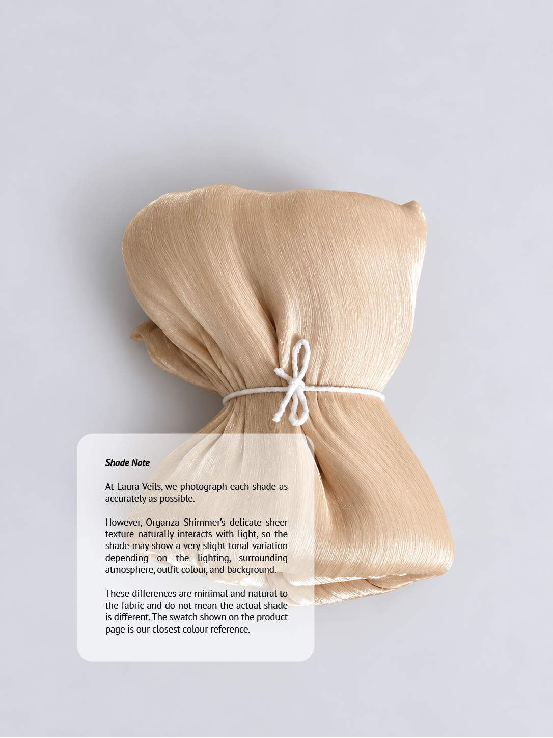 Cream Moja Organza Shimmer Hijab – 2m Length