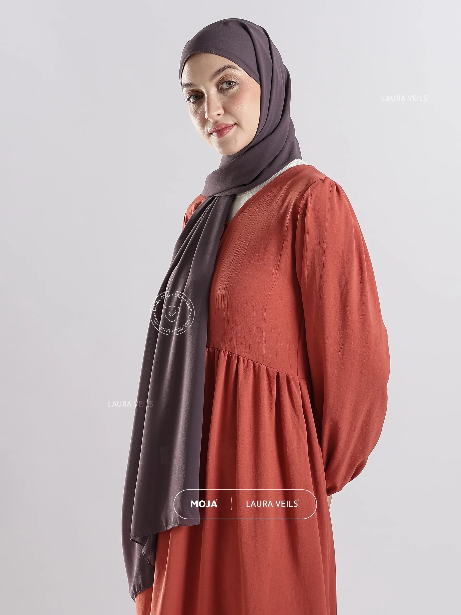 Dusty mauve Moja Georgette Hijab