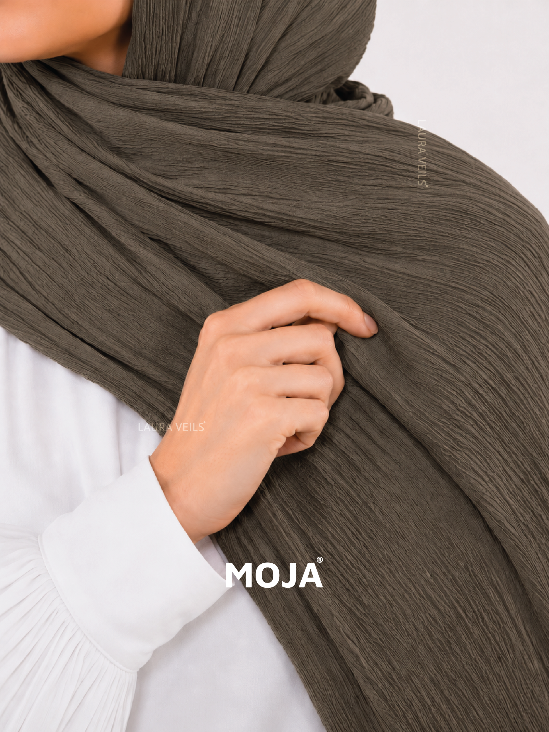 Dusty Brown Modal Cotton Crinkle Hijab