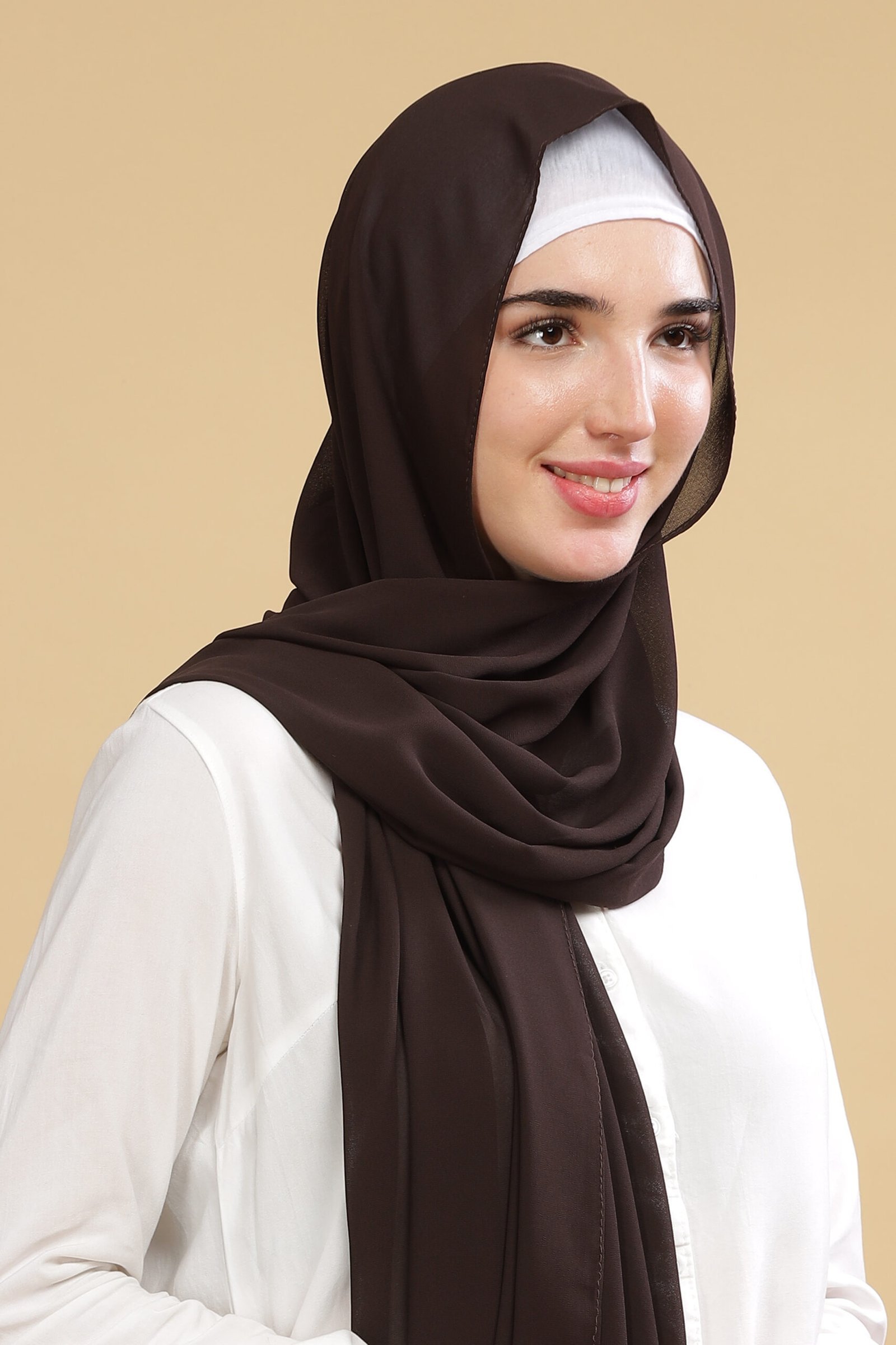 Brown – Moja Georgette Hijab