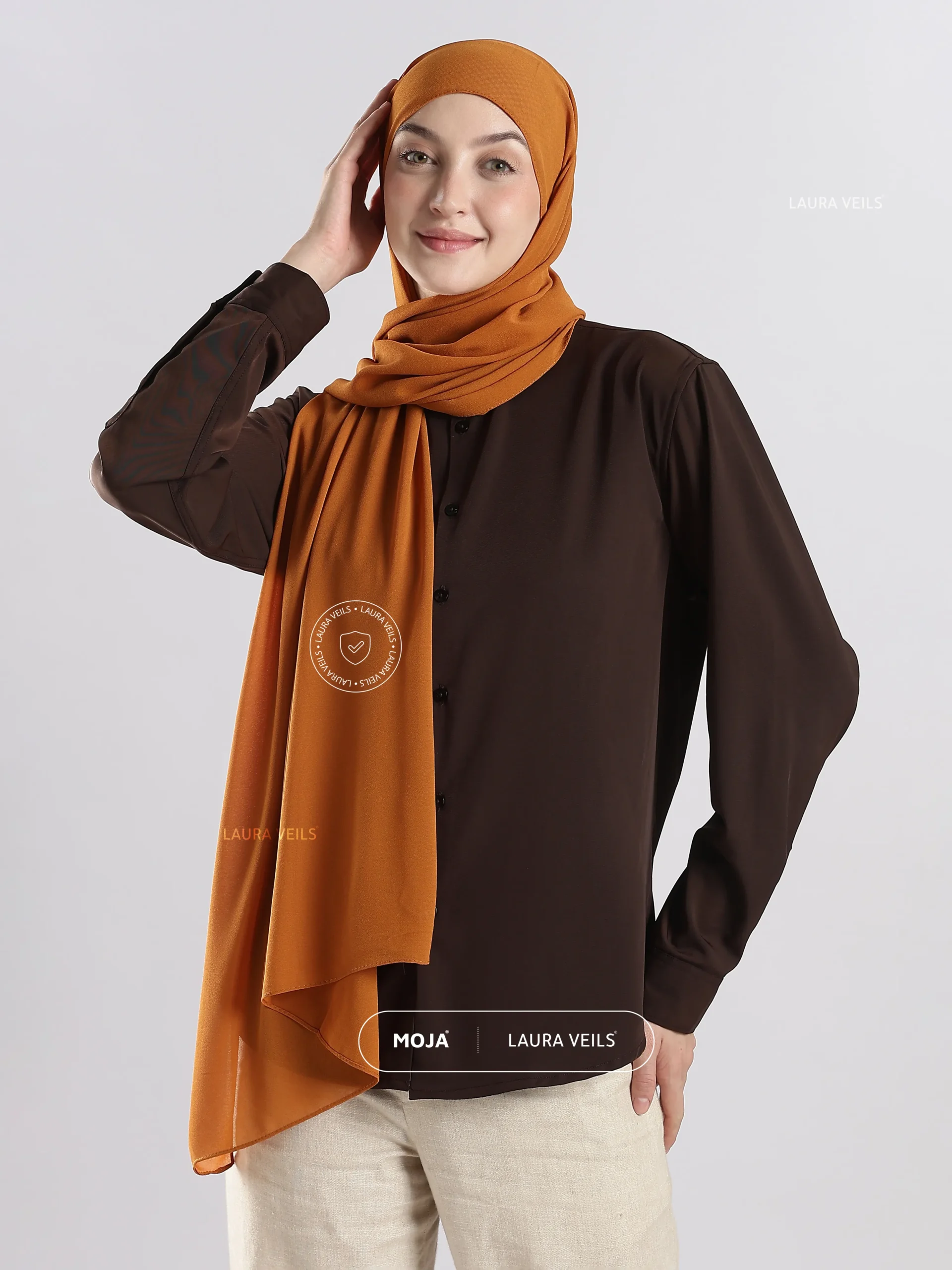 Dark Mustard Moja Georgette Hijab