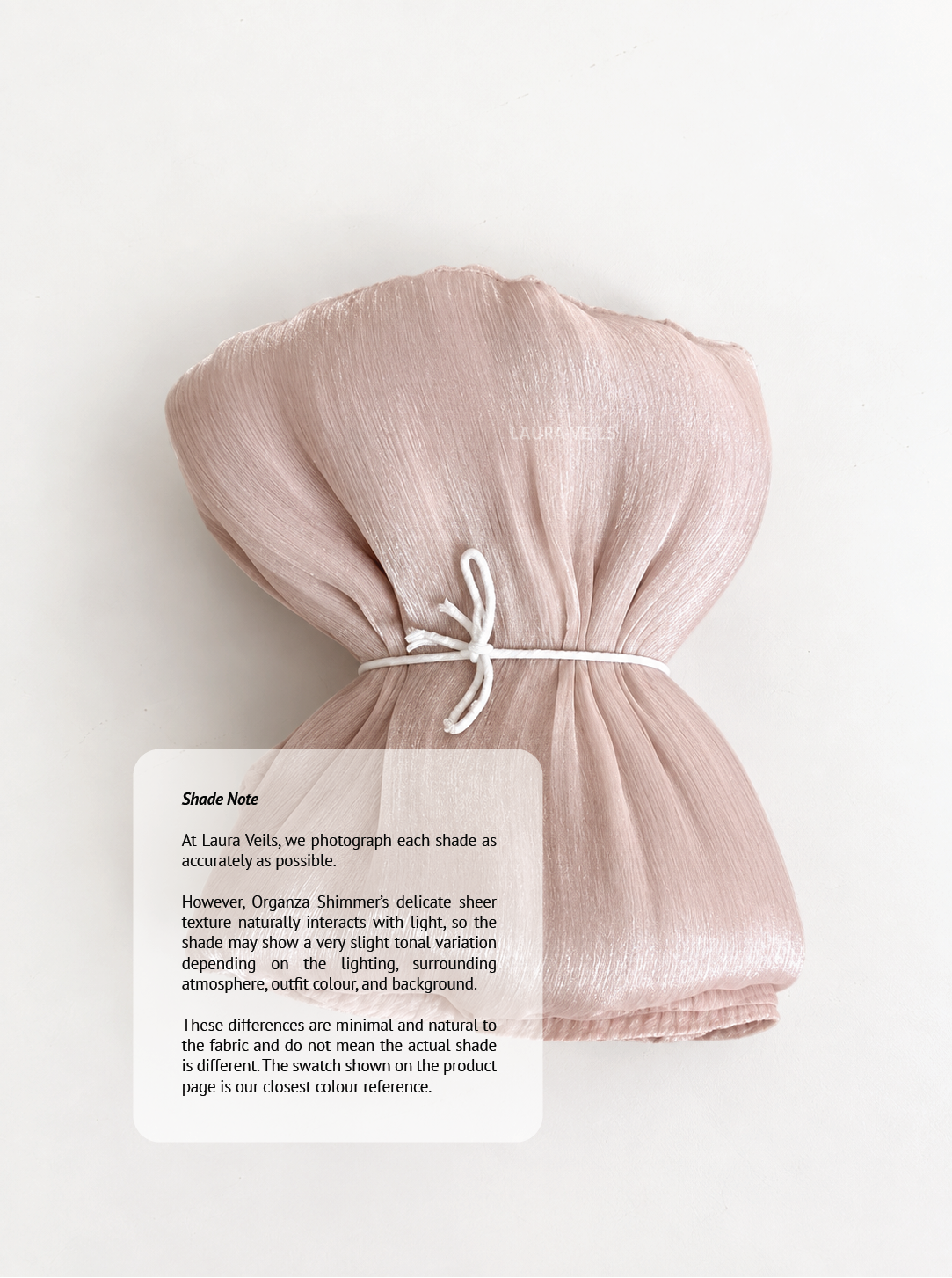 Nude Pink Moja Organza Shimmer Hijab – 2m Length