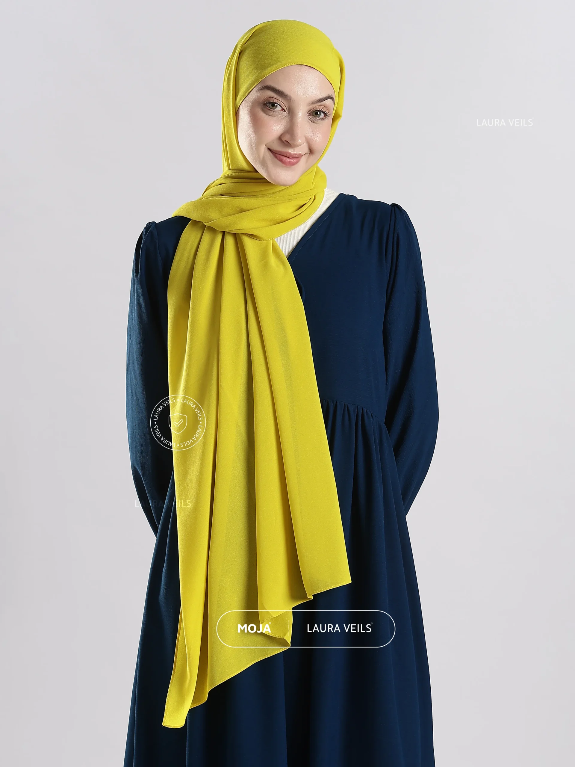 Lemon Yellow Moja Georgette Hijab