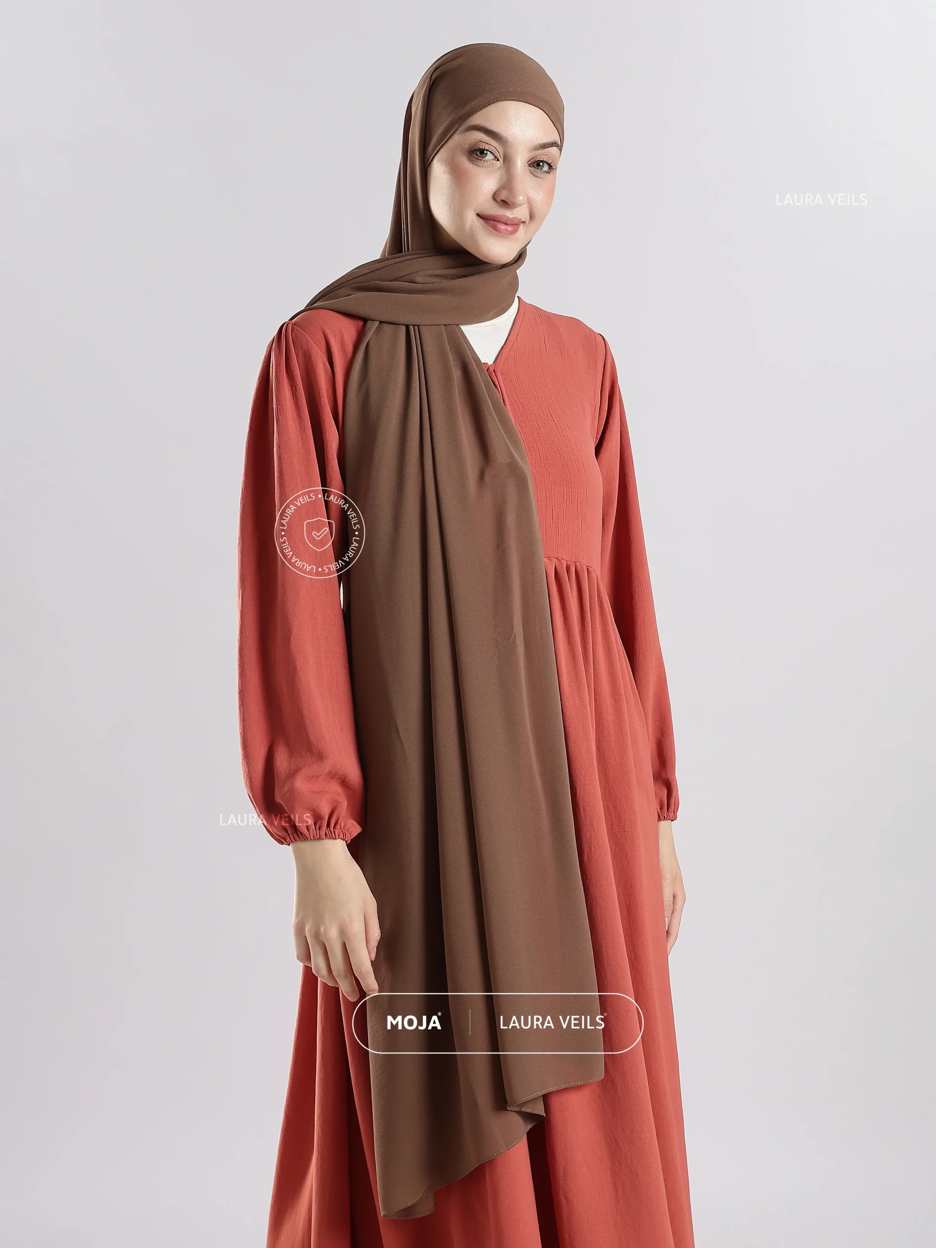 Dusty Wood Moja Georgette Hijab